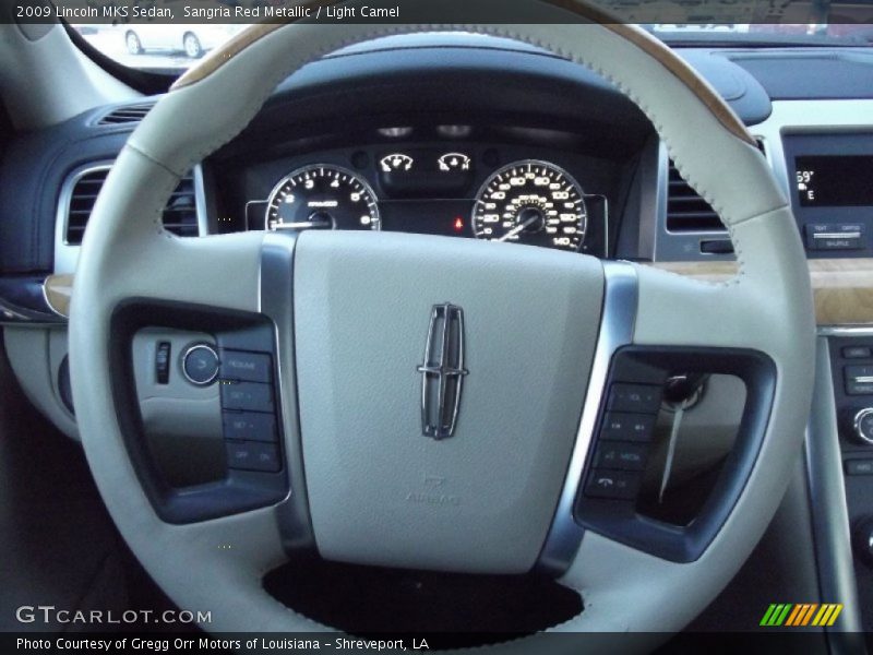 Sangria Red Metallic / Light Camel 2009 Lincoln MKS Sedan