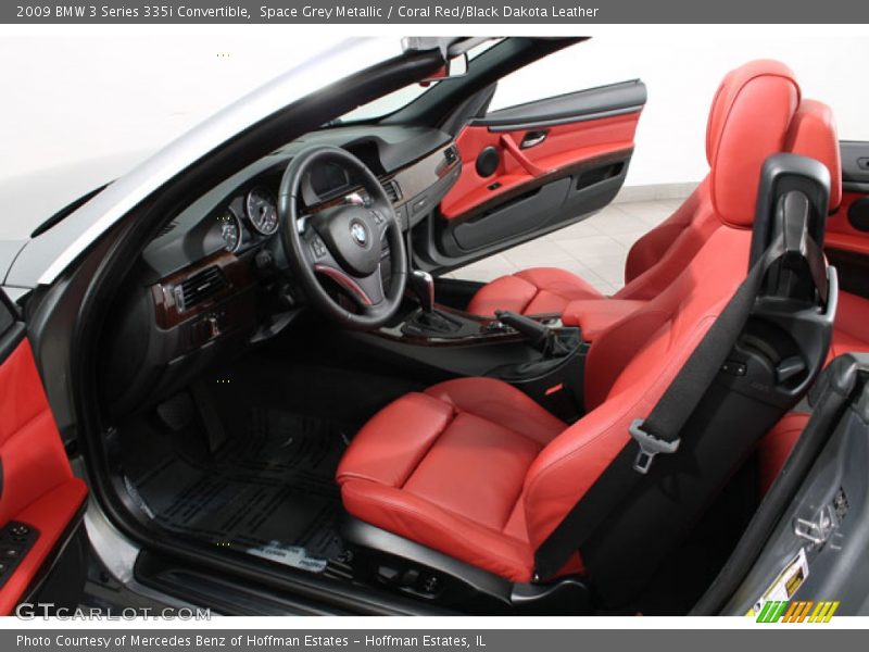 Space Grey Metallic / Coral Red/Black Dakota Leather 2009 BMW 3 Series 335i Convertible