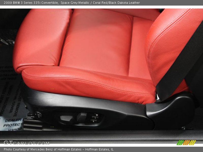 Space Grey Metallic / Coral Red/Black Dakota Leather 2009 BMW 3 Series 335i Convertible