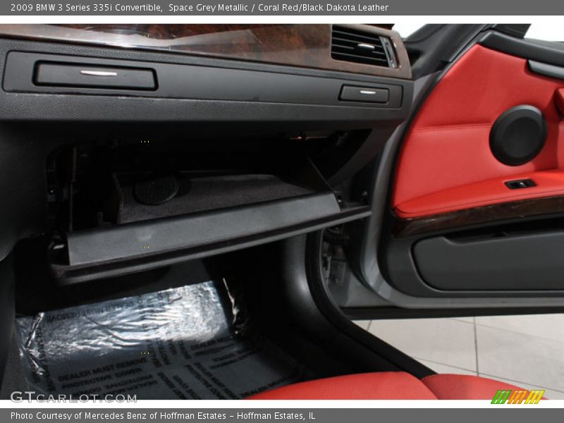 Space Grey Metallic / Coral Red/Black Dakota Leather 2009 BMW 3 Series 335i Convertible