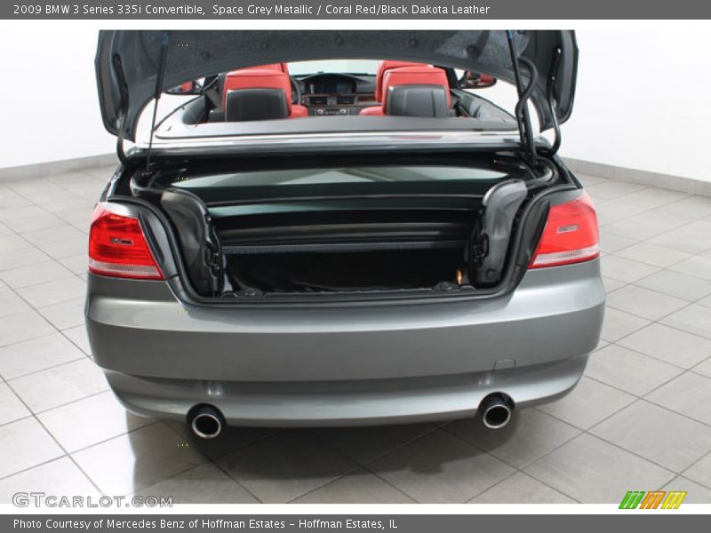 Space Grey Metallic / Coral Red/Black Dakota Leather 2009 BMW 3 Series 335i Convertible
