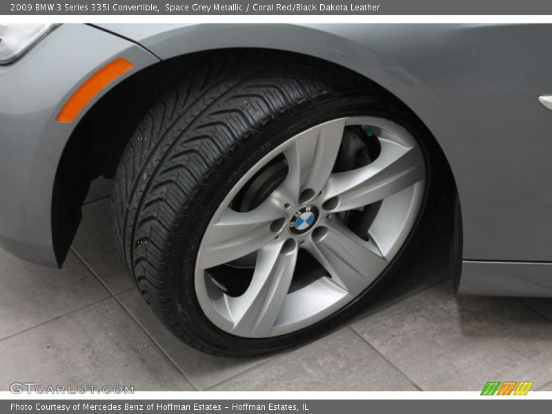 Space Grey Metallic / Coral Red/Black Dakota Leather 2009 BMW 3 Series 335i Convertible