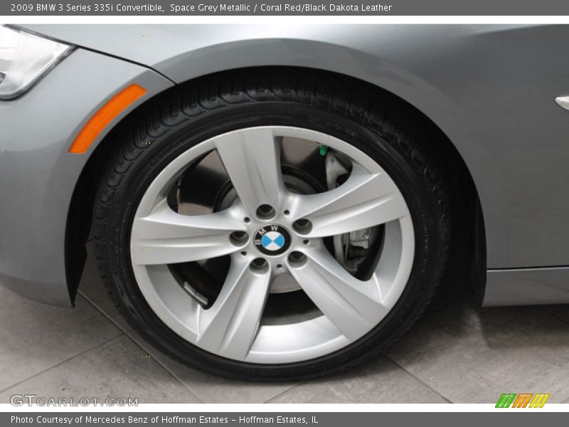 Space Grey Metallic / Coral Red/Black Dakota Leather 2009 BMW 3 Series 335i Convertible