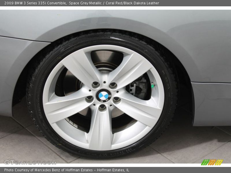 Space Grey Metallic / Coral Red/Black Dakota Leather 2009 BMW 3 Series 335i Convertible