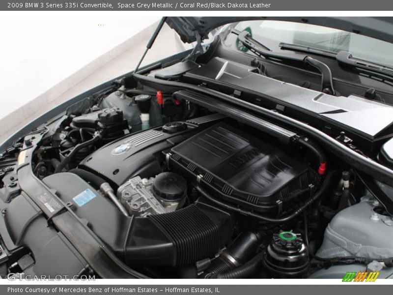 Space Grey Metallic / Coral Red/Black Dakota Leather 2009 BMW 3 Series 335i Convertible