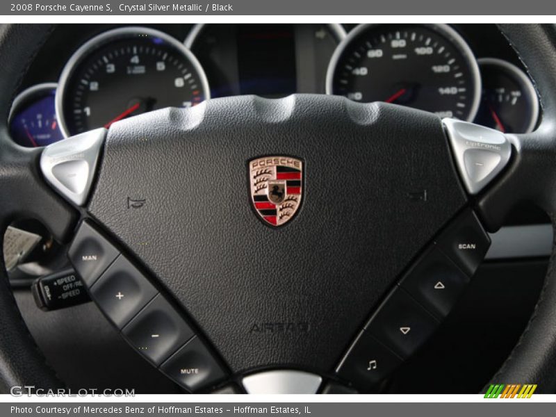 Crystal Silver Metallic / Black 2008 Porsche Cayenne S