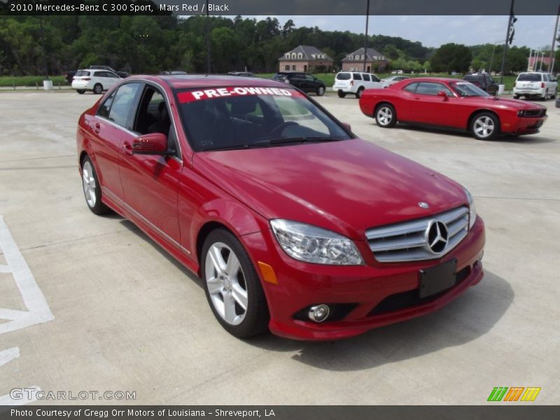 Mars Red / Black 2010 Mercedes-Benz C 300 Sport
