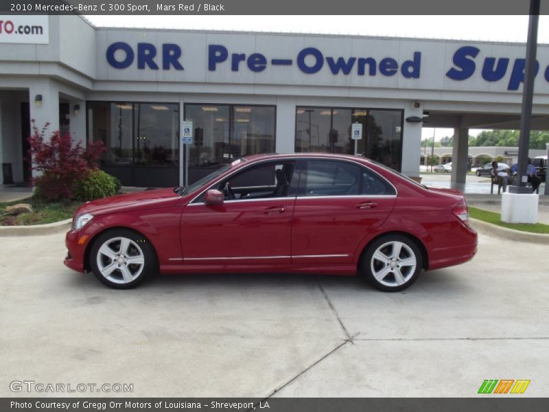 Mars Red / Black 2010 Mercedes-Benz C 300 Sport