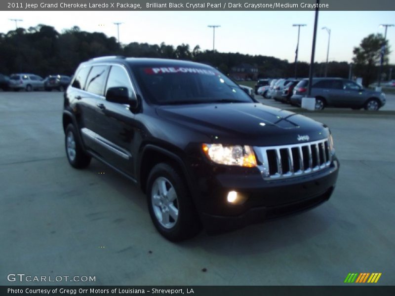 Brilliant Black Crystal Pearl / Dark Graystone/Medium Graystone 2011 Jeep Grand Cherokee Laredo X Package