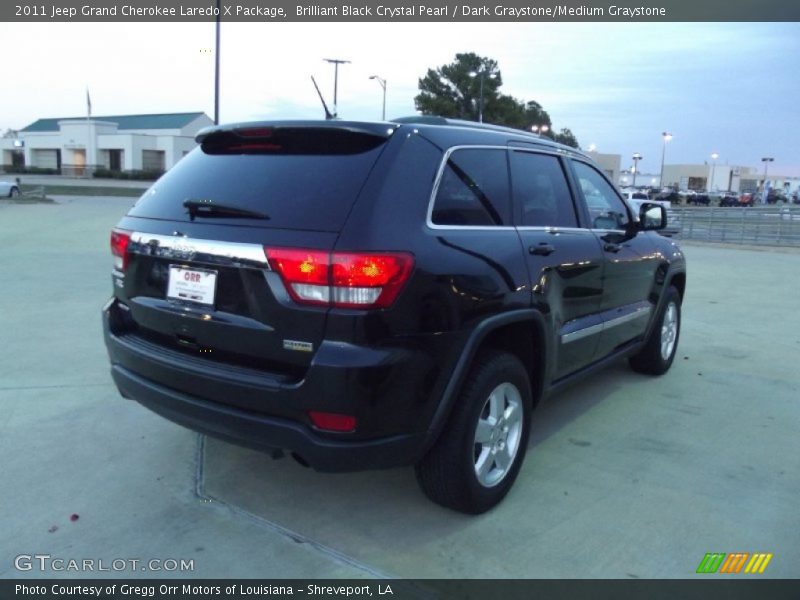 Brilliant Black Crystal Pearl / Dark Graystone/Medium Graystone 2011 Jeep Grand Cherokee Laredo X Package