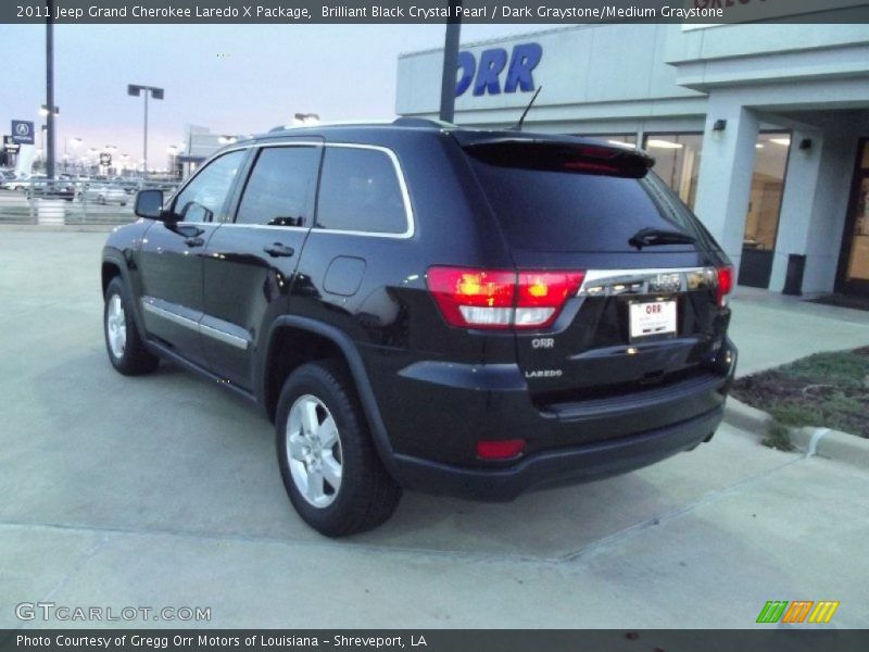 Brilliant Black Crystal Pearl / Dark Graystone/Medium Graystone 2011 Jeep Grand Cherokee Laredo X Package