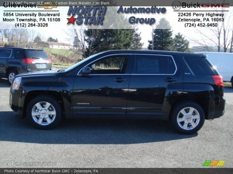 Carbon Black Metallic / Jet Black 2013 GMC Terrain SLE AWD