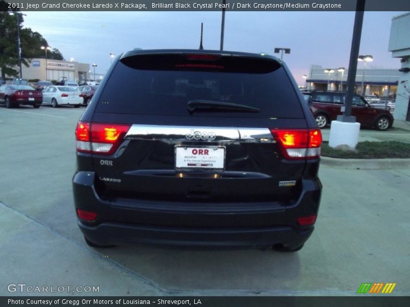 Brilliant Black Crystal Pearl / Dark Graystone/Medium Graystone 2011 Jeep Grand Cherokee Laredo X Package