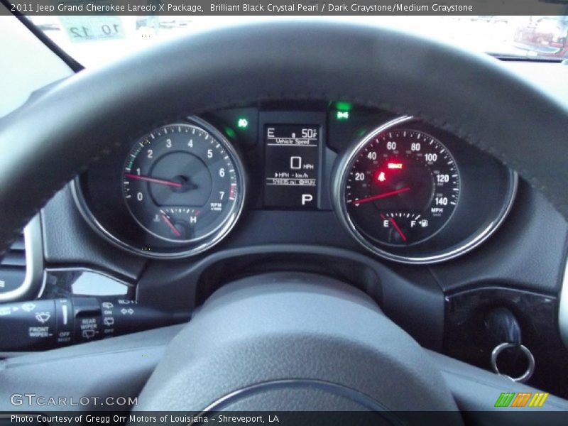 Brilliant Black Crystal Pearl / Dark Graystone/Medium Graystone 2011 Jeep Grand Cherokee Laredo X Package