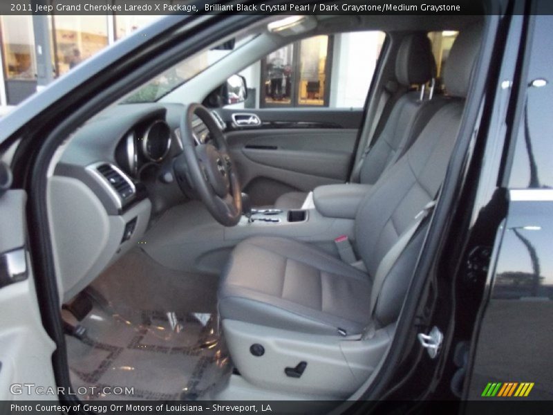 Brilliant Black Crystal Pearl / Dark Graystone/Medium Graystone 2011 Jeep Grand Cherokee Laredo X Package