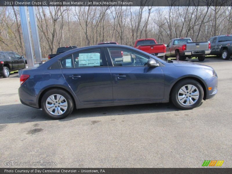 Atlantis Blue Metallic / Jet Black/Medium Titanium 2013 Chevrolet Cruze LS