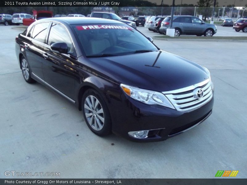 Sizzling Crimson Mica / Light Gray 2011 Toyota Avalon Limited