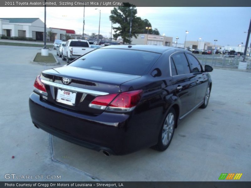 Sizzling Crimson Mica / Light Gray 2011 Toyota Avalon Limited