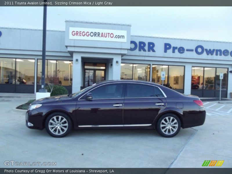 Sizzling Crimson Mica / Light Gray 2011 Toyota Avalon Limited