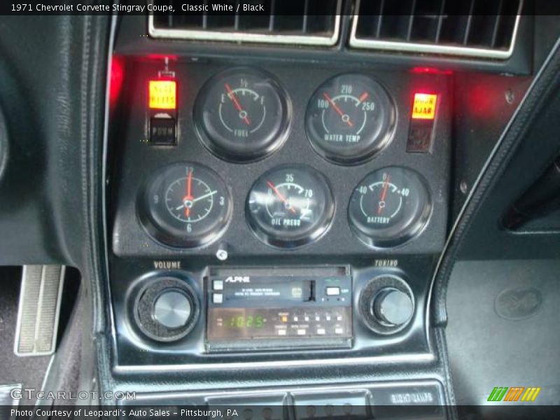 Classic White / Black 1971 Chevrolet Corvette Stingray Coupe