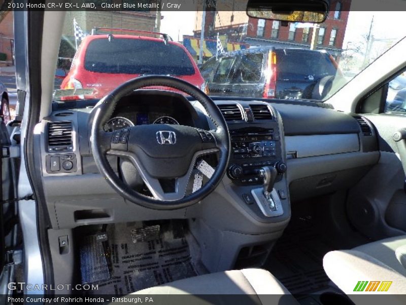Glacier Blue Metallic / Gray 2010 Honda CR-V EX-L AWD