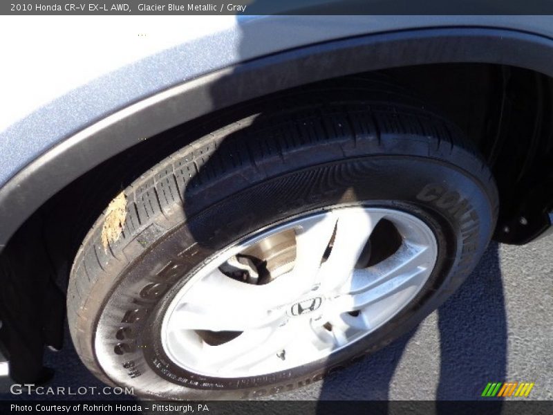 Glacier Blue Metallic / Gray 2010 Honda CR-V EX-L AWD