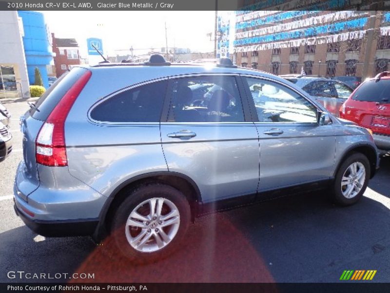 Glacier Blue Metallic / Gray 2010 Honda CR-V EX-L AWD