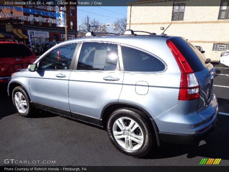 Glacier Blue Metallic / Gray 2010 Honda CR-V EX-L AWD