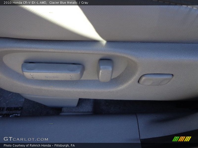 Glacier Blue Metallic / Gray 2010 Honda CR-V EX-L AWD