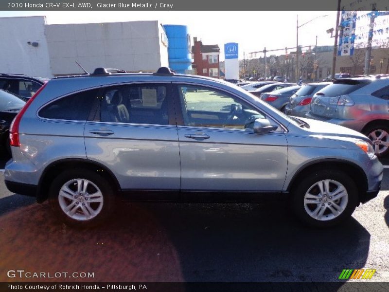 Glacier Blue Metallic / Gray 2010 Honda CR-V EX-L AWD