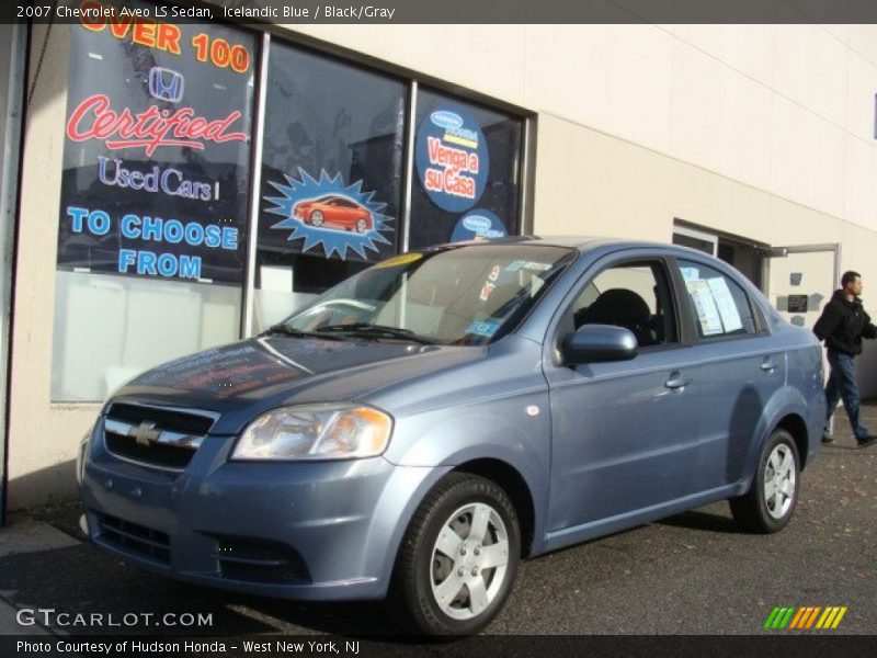 Icelandic Blue / Black/Gray 2007 Chevrolet Aveo LS Sedan