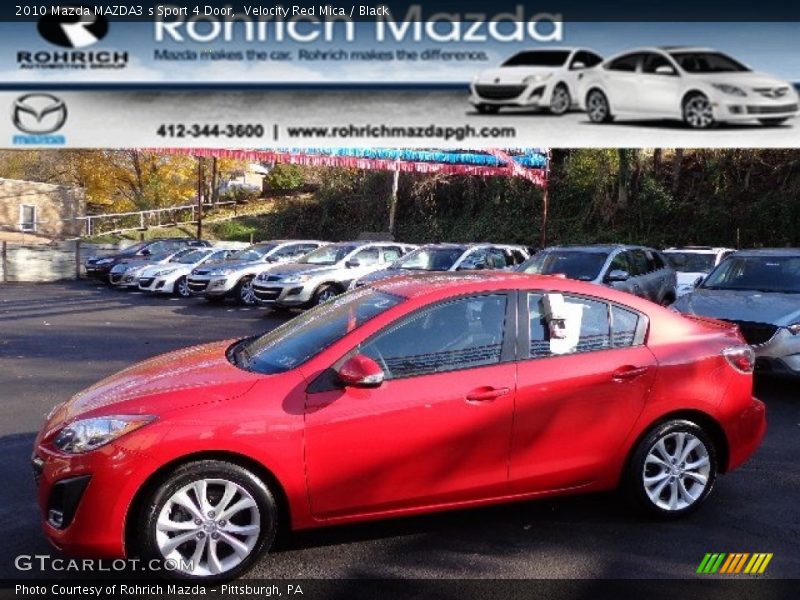 Velocity Red Mica / Black 2010 Mazda MAZDA3 s Sport 4 Door