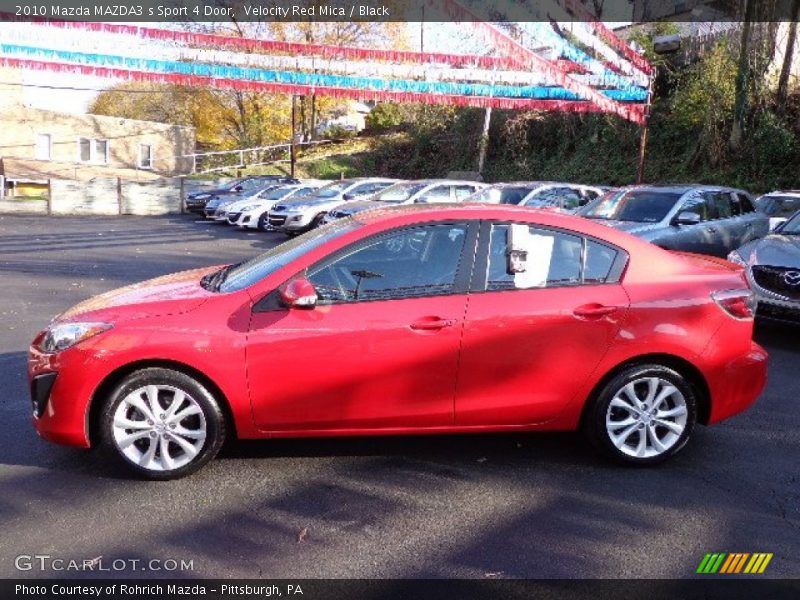 Velocity Red Mica / Black 2010 Mazda MAZDA3 s Sport 4 Door