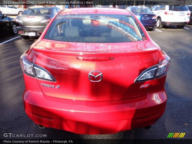 Velocity Red Mica / Black 2010 Mazda MAZDA3 s Sport 4 Door
