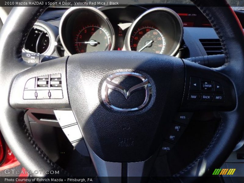 Velocity Red Mica / Black 2010 Mazda MAZDA3 s Sport 4 Door