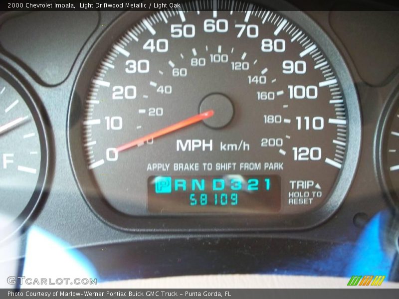 Light Driftwood Metallic / Light Oak 2000 Chevrolet Impala