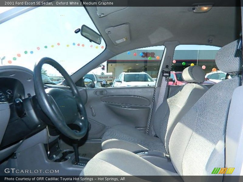 Oxford White / Medium Graphite 2001 Ford Escort SE Sedan