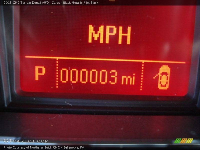 Carbon Black Metallic / Jet Black 2013 GMC Terrain Denali AWD
