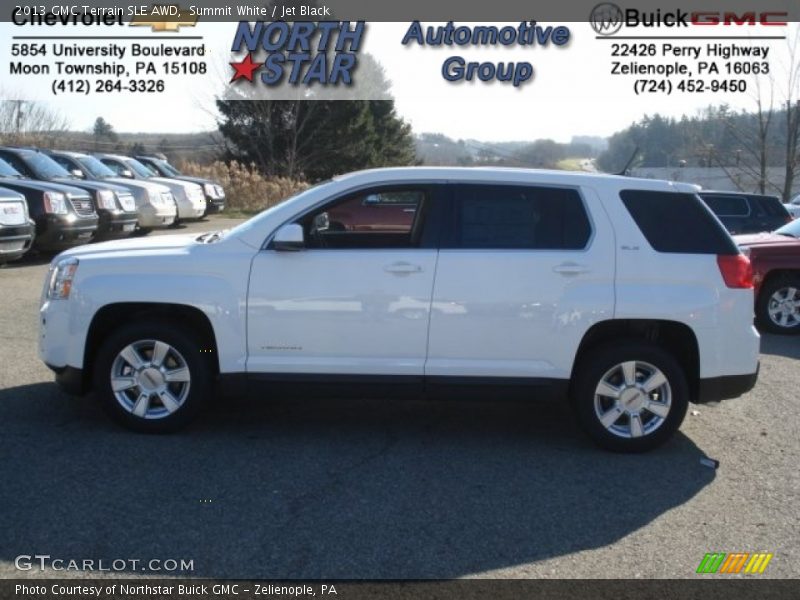 Summit White / Jet Black 2013 GMC Terrain SLE AWD