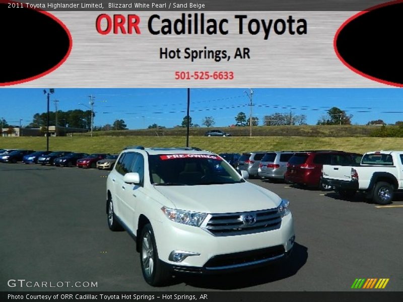 Blizzard White Pearl / Sand Beige 2011 Toyota Highlander Limited