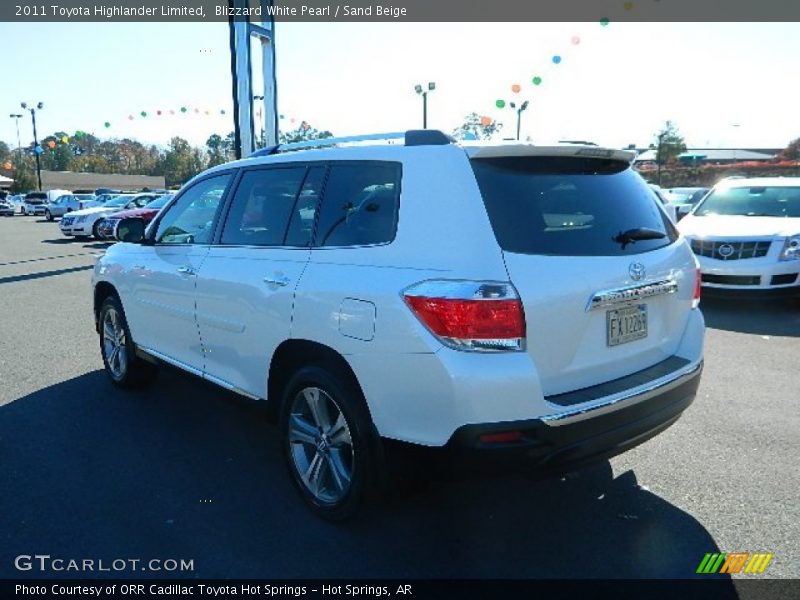 Blizzard White Pearl / Sand Beige 2011 Toyota Highlander Limited