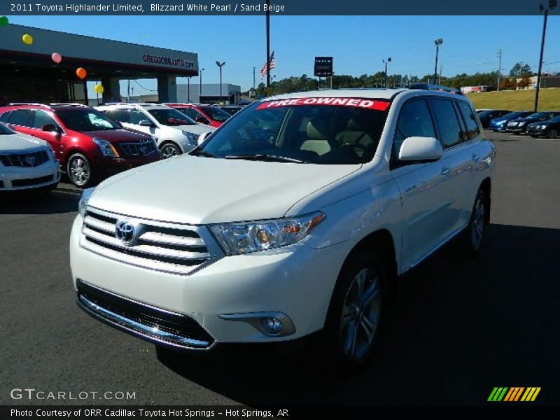 Blizzard White Pearl / Sand Beige 2011 Toyota Highlander Limited