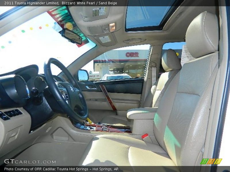 Blizzard White Pearl / Sand Beige 2011 Toyota Highlander Limited