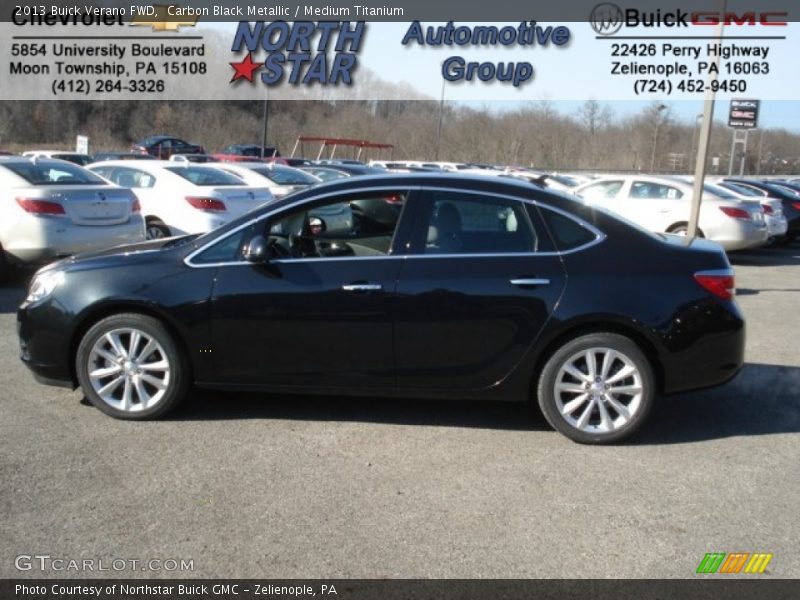 Carbon Black Metallic / Medium Titanium 2013 Buick Verano FWD