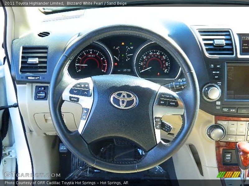 Blizzard White Pearl / Sand Beige 2011 Toyota Highlander Limited