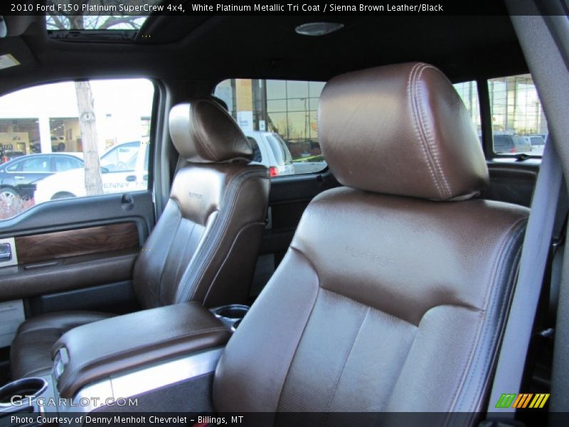 White Platinum Metallic Tri Coat / Sienna Brown Leather/Black 2010 Ford F150 Platinum SuperCrew 4x4