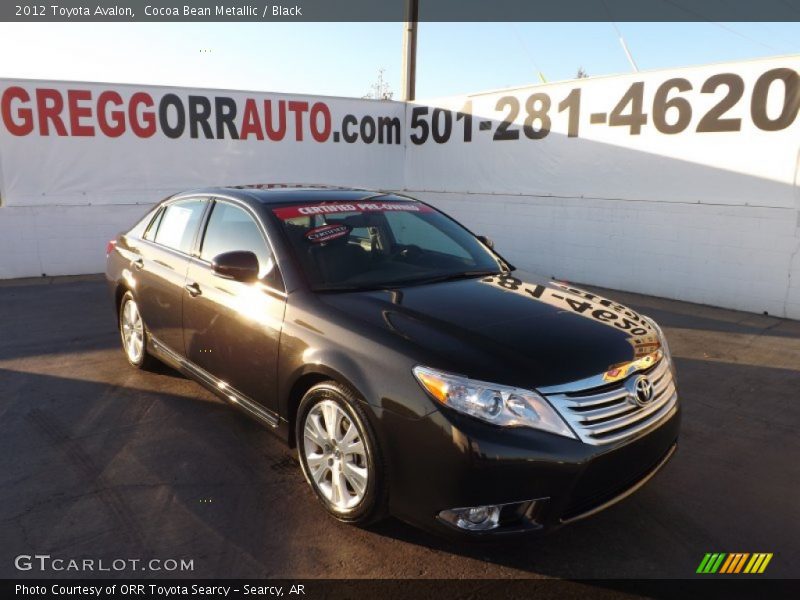Cocoa Bean Metallic / Black 2012 Toyota Avalon