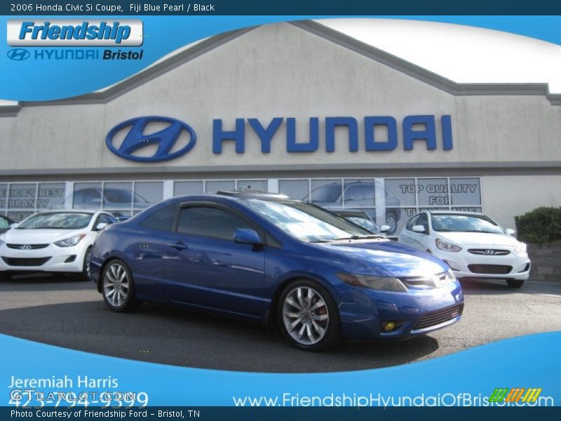 Fiji Blue Pearl / Black 2006 Honda Civic Si Coupe