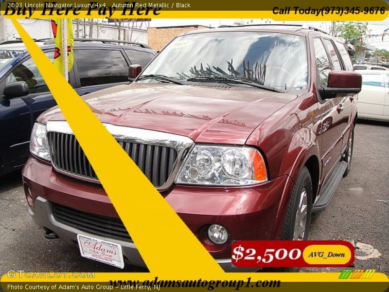 Autumn Red Metallic / Black 2003 Lincoln Navigator Luxury 4x4