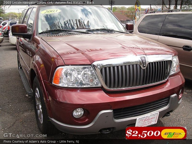 Autumn Red Metallic / Black 2003 Lincoln Navigator Luxury 4x4